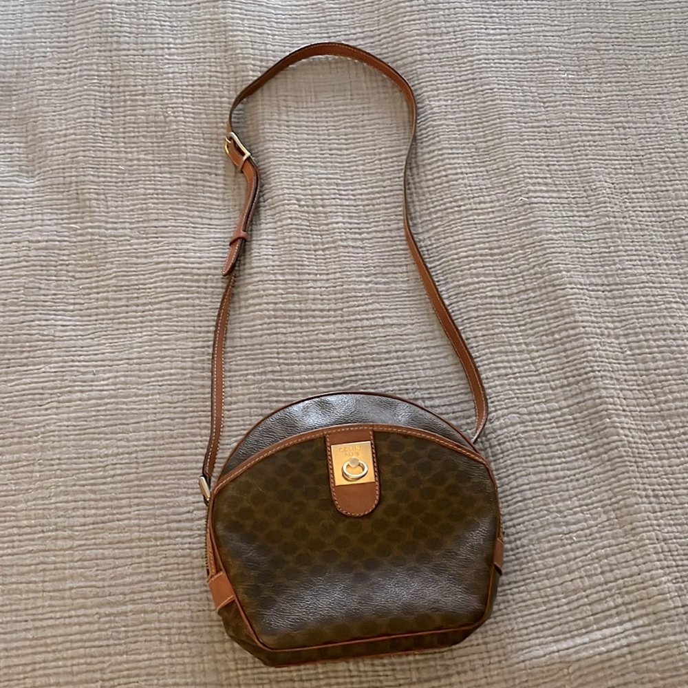 Vintage Celine Macadam Crossbody Bag